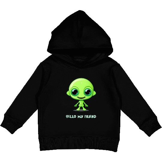 Cute alien Kids Pullover Hoodies