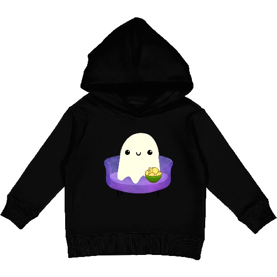 Couch Potato Ghost With Potato Chips Kids Pullover Hoodies