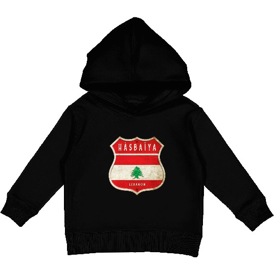 Hasbaiyya Lebanon coat of arms flags design Kids Pullover Hoodies