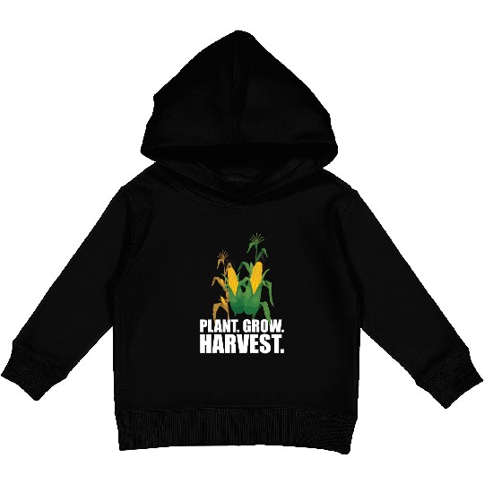 Corn Farmer Plant Grow Harvest Kids Pullover Hoodies