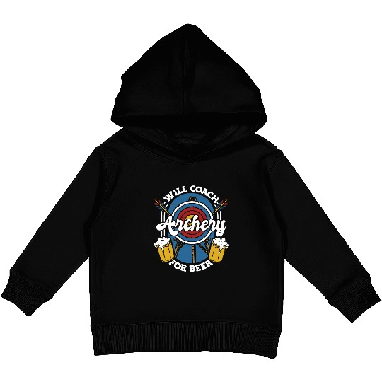 Archery Beer Archery Coach Kids Pullover Hoodies