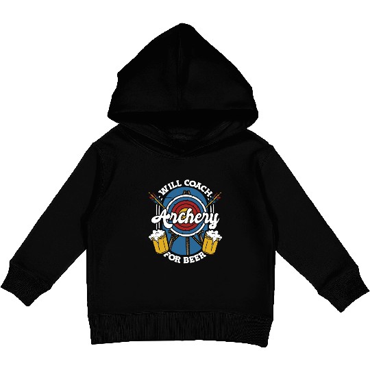 Archery Beer Archery Coach Kids Pullover Hoodies