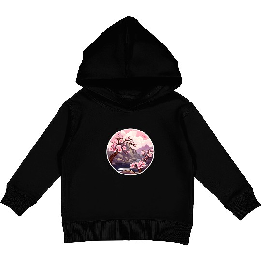 Cherry Blossom Tree Kids Pullover Hoodies