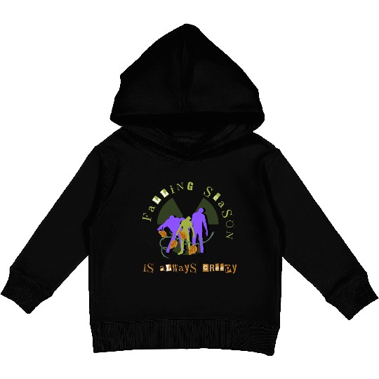 Falling seasonis always creepy Kids Pullover Hoodies