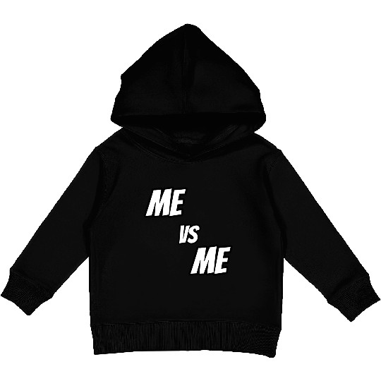 Me vs Me (white) Kids Pullover Hoodies