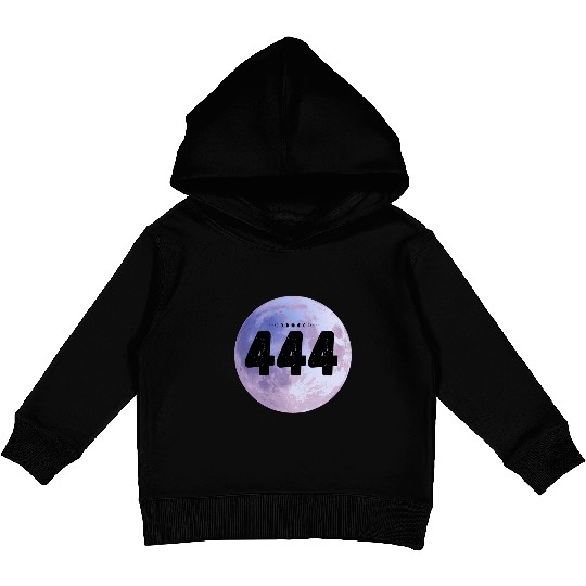 Purple Moon Angel Numbers 444 Kids Pullover Hoodies