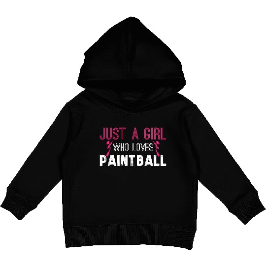 Paintball Girl Paintballer Airsoft Gear Camo Mask Kids Pullover Hoodies