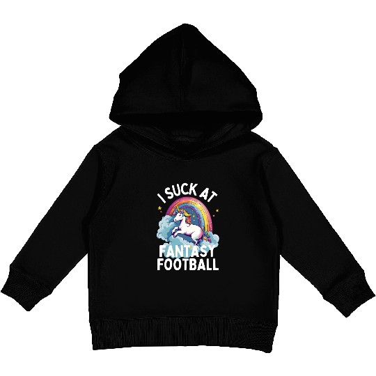 I Suck at Fantasy Football Kids Pullover Hoodies
