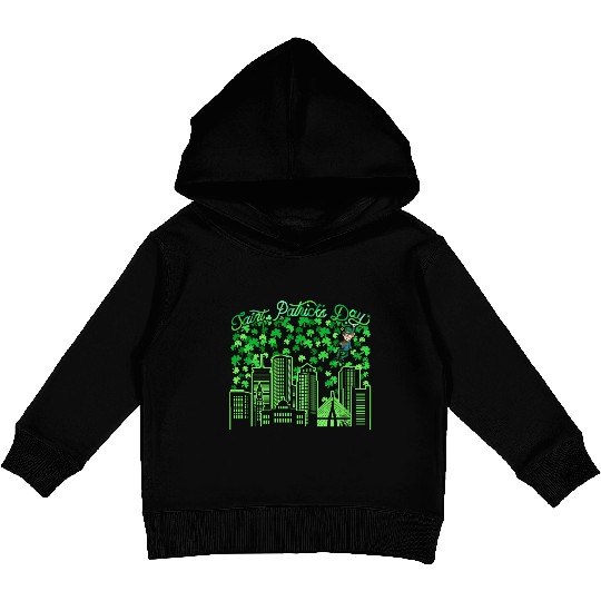 Saint Patrick's Day Boston Massachusetts Kids Pullover Hoodies