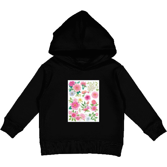 Lavender and Lilac Spring Flowers Kids Pullover Hoodies