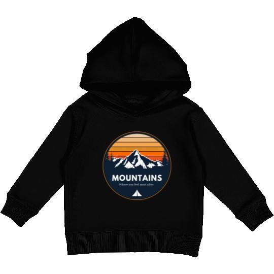 Mountain | Hiking | Adventure | Nature Kids Pullover Hoodies