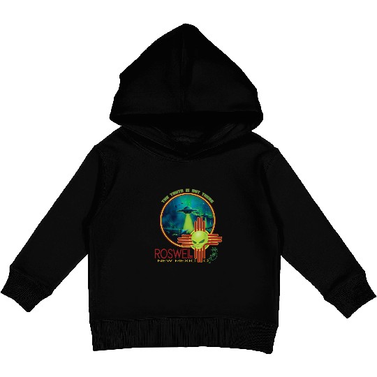 Roswell Aviation New Mexico Alien UFO Kids Pullover Hoodies