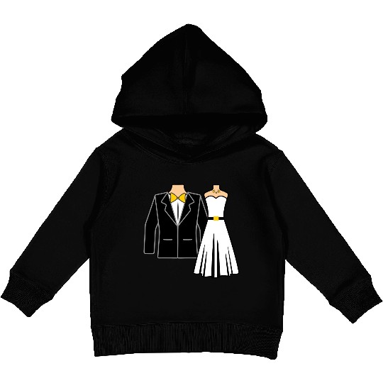 Wedding clothes bride groom Kids Pullover Hoodies