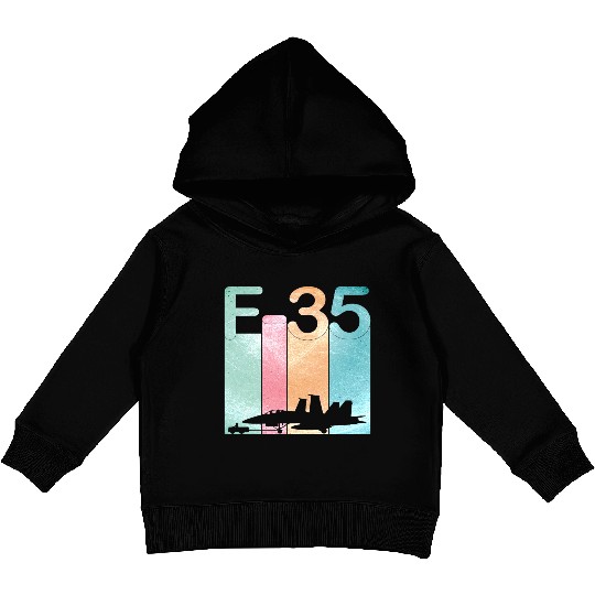 F35 Vintage Air Force Fighter Jets Kids Pullover Hoodies