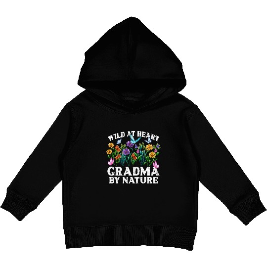 Grandma Wildflower Floral Nature Love Kids Pullover Hoodies