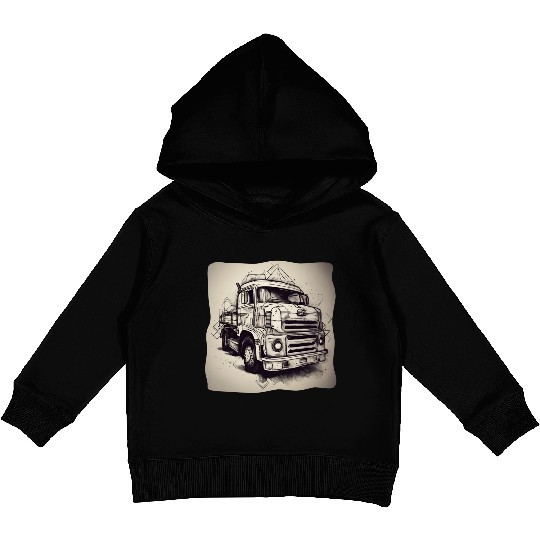 Old School Truck / Oldtimer / Car / Vintage / 60s Kids Pullover Hoodies