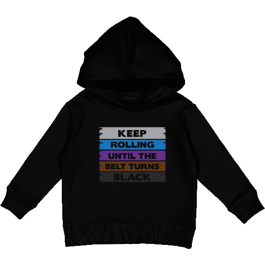 COOL JIU JITSU BELTS Kids Pullover Hoodies