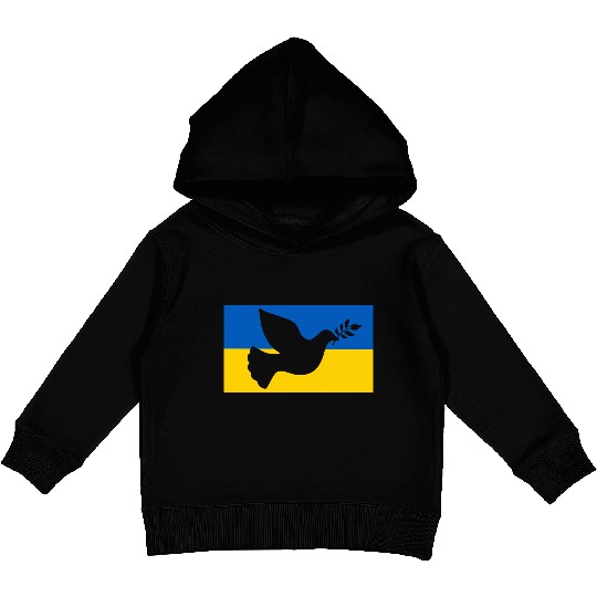 Ukraine Peace Bird Kids Pullover Hoodies