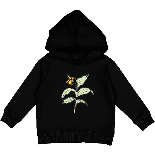 Yellow Orchid Plants Lover Gift Kids Pullover Hoodies