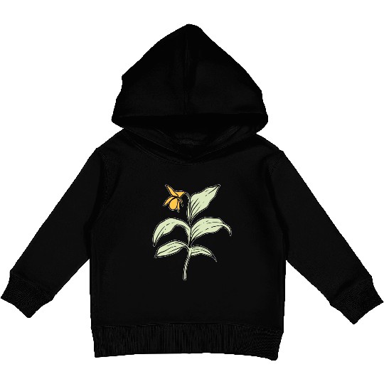 Yellow Orchid Plants Lover Gift Kids Pullover Hoodies