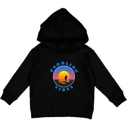 Paddling Vibes - Sun - Paddle Boarder Kids Pullover Hoodies