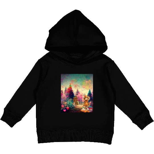 "Enchanted Dreams - Psychedelic Autumn Forest" Kids Pullover Hoodies