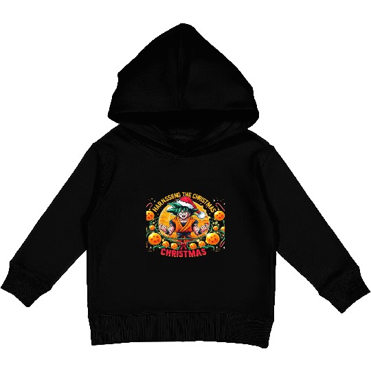 Funny Goku Christmas festival Kids Pullover Hoodies