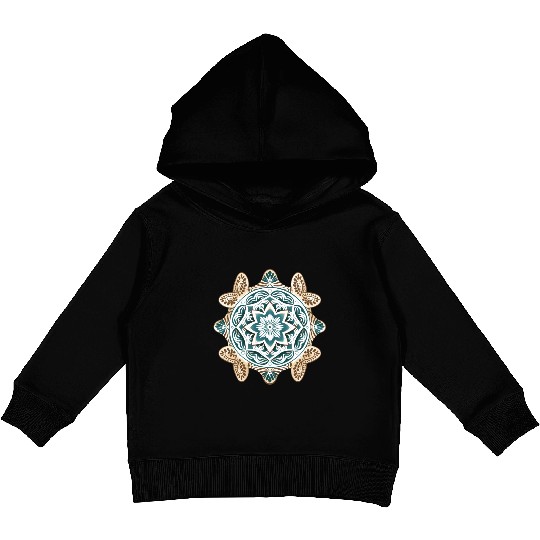 Sea Turtle Mandala Art Kids Pullover Hoodies