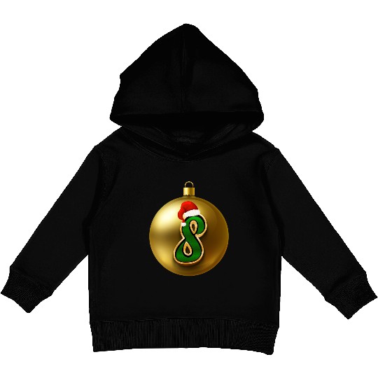 Number 8 - Christmas Tree Number Eight Years Kids Pullover Hoodies