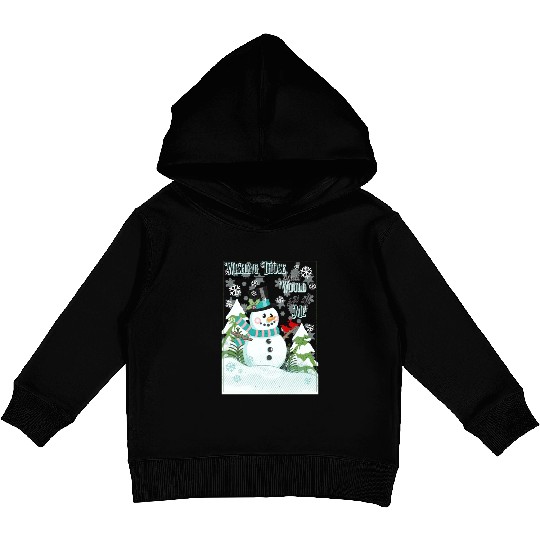 Funny Cranky Snowman Kids Pullover Hoodies