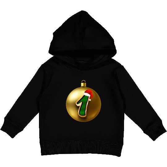 1st Christmas Bday Party - Xmas Number One Kids Pullover Hoodies