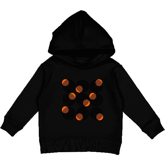 homelon goggle eyed orange dots Kids Pullover Hoodies