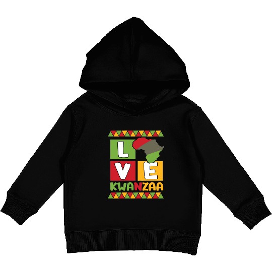 Happy Kwanzaa Vibes Black Heritage Holiday Kids Pullover Hoodies