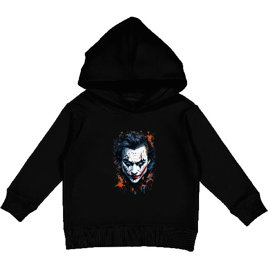 Chaos in Colors: Vibrant Joker Face Kids Pullover Hoodies