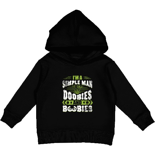 Marijuana Doobies And Boobies Smoking Pot Weed Kids Pullover Hoodies