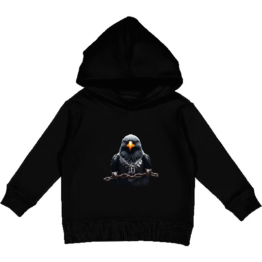Steel & Storm: Eagle Breaks Through Bars Kids Pullover Hoodies