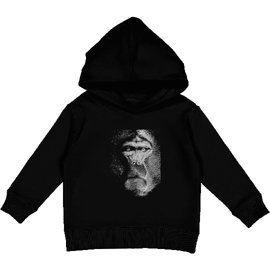 Ape Gorilla Monkey Primate Macaque Chimpanzee Kids Pullover Hoodies