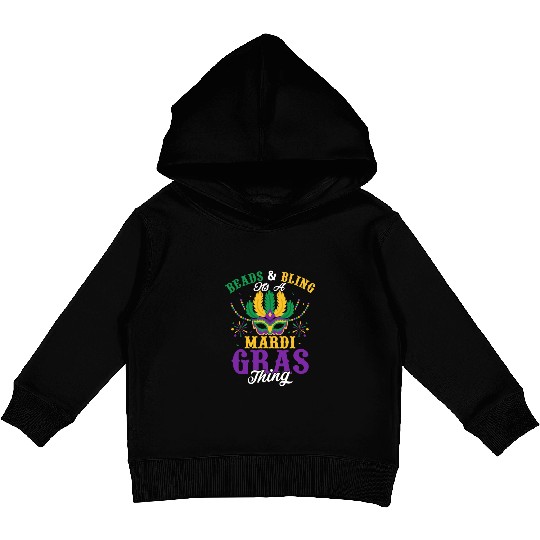Beads & Bling It's A Mardi Gras Thing Party Carniv Kids Pullover Hoodies