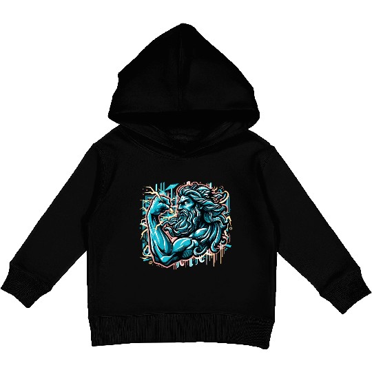 Zeus Lightning King Kids Pullover Hoodies