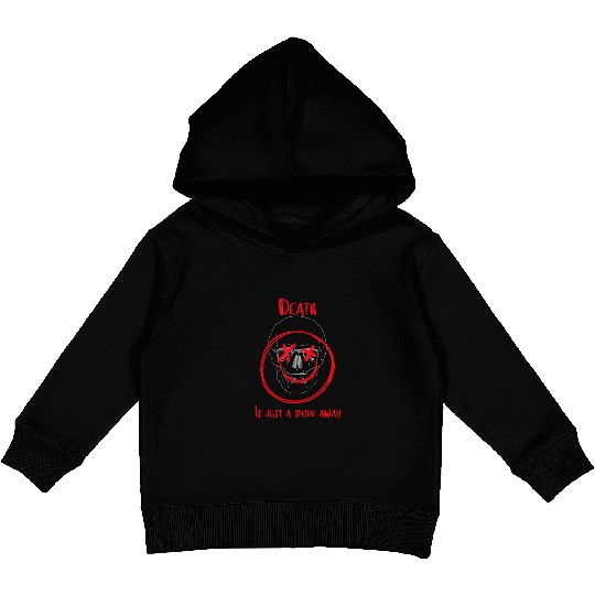 Live Every Grin: "Death is Only a Grin Away" Kids Pullover Hoodies