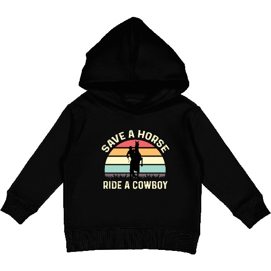 Ride a Cowboy Joker or Funny Person Gift Kids Pullover Hoodies