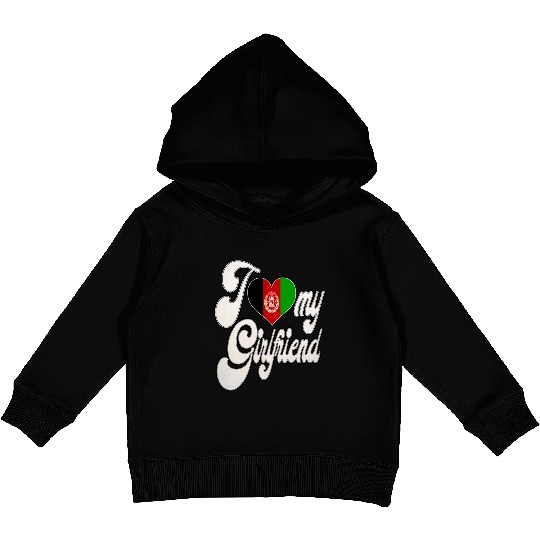 AfghanI Love My Afghanistan Girlfriend Kids Pullover Hoodies