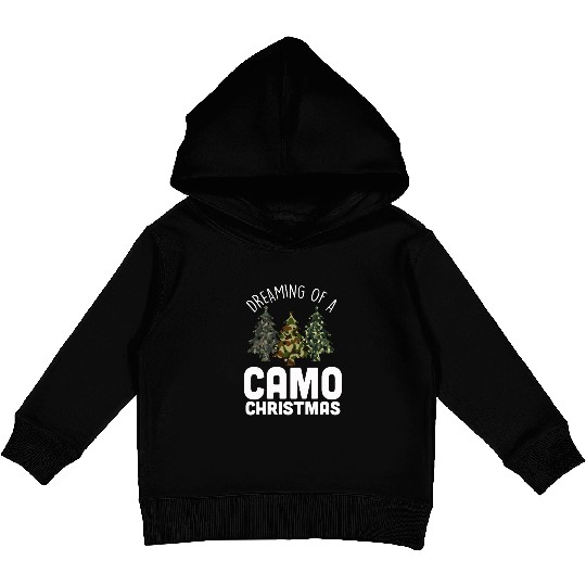 I'm Dreaming Of A Camo Christmas Camouflage Kids Pullover Hoodies