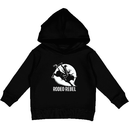 Rodeo Bull Riding Livestock Show Farmer Cattle Kids Pullover Hoodies
