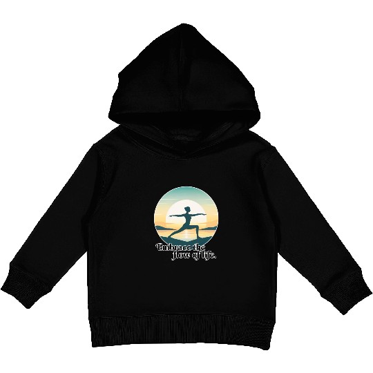 Sunrise Yoga Pose Kids Pullover Hoodies
