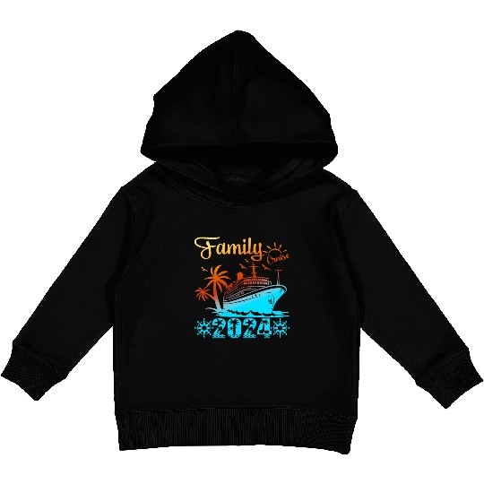 Family Cruise 2024 Funny Summer Vacation squad Kids Pullover Hoodies