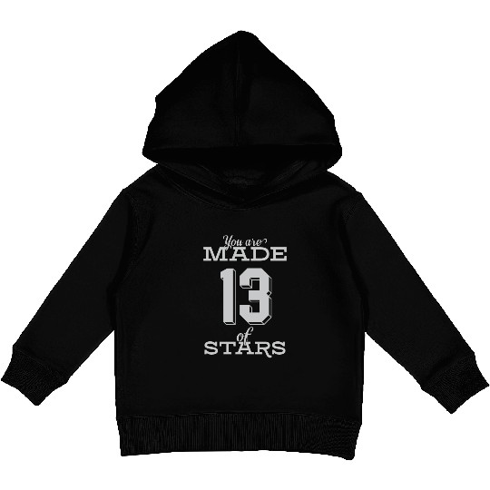 Celestial Origin Number Thirteen Star Design Kids Pullover Hoodies