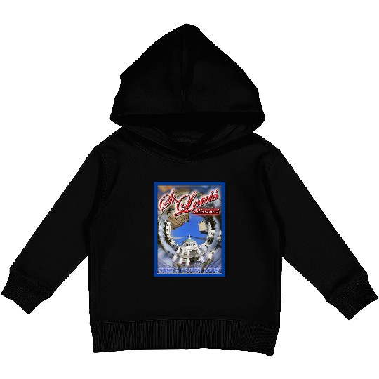 Historic Downtown St. Louis Arch & Courthouse Kids Pullover Hoodies