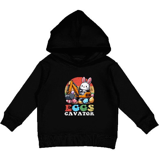 EGGSCAVATOR EASTER Kids Pullover Hoodies