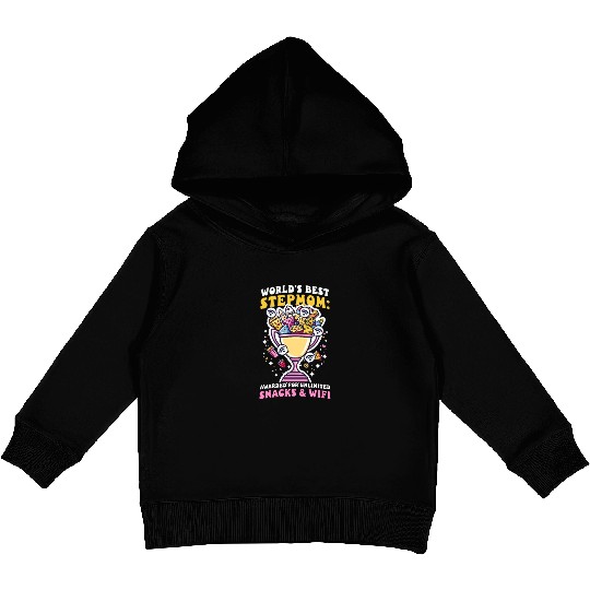 Mothers Day Step Mom Awarded Unlimited Snacks Wifi Kids Pullover Hoodies